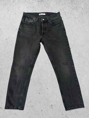Zara Cropped Taper Jeans